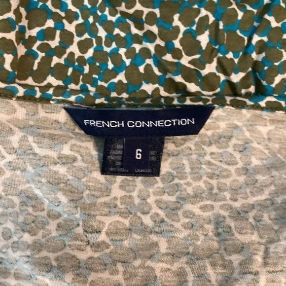 French Connection Shirt Dress Size 6 Multicolor Animal Print - Picture 7 of 8
